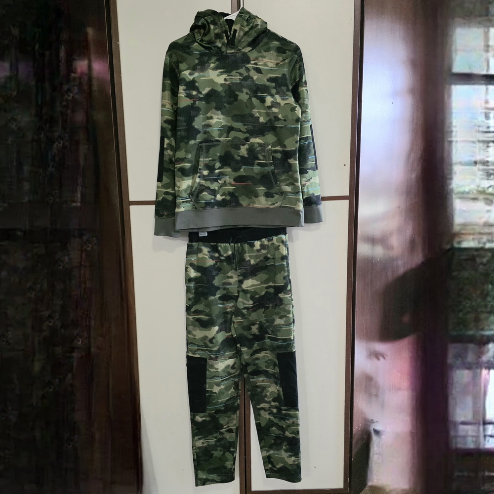 Lands' End Kids Camouflage Pant-Sweater Set